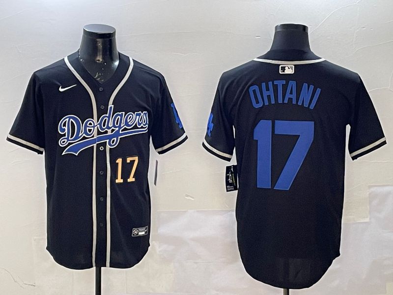 Men Los Angeles Dodgers #17 Ohtani Black Fashion Game 2025 Nike MLB Jersey style 7->new york yankees->MLB Jersey